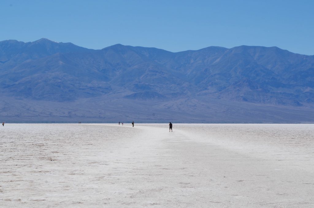 The salt flat of Badwater Basin.