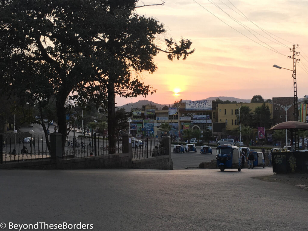 Sunset over the city of Gondor, Ethiopia.